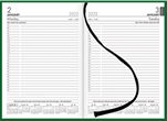 Milford Diary 2023 A5 Size One Day Per Page Green